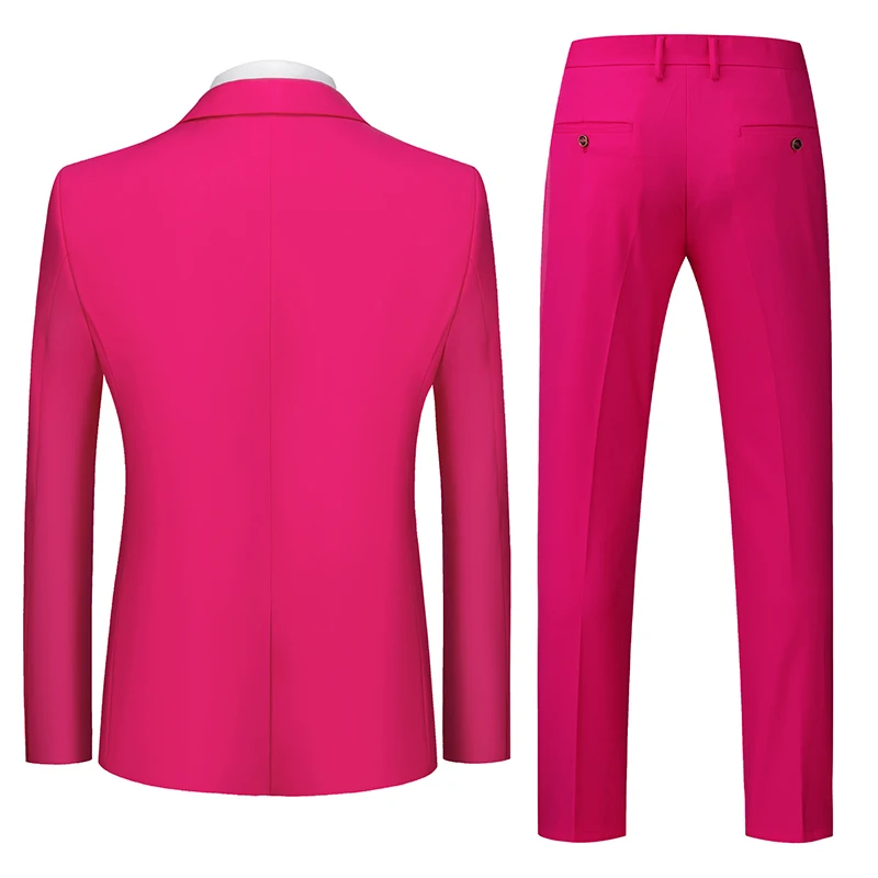New Autumn Orange Men's Two-Piece, Asian Size Slim Fit Suit Jacket with Trousers, Office/Interview/Wedding Male Sets.M-5XL 6XL