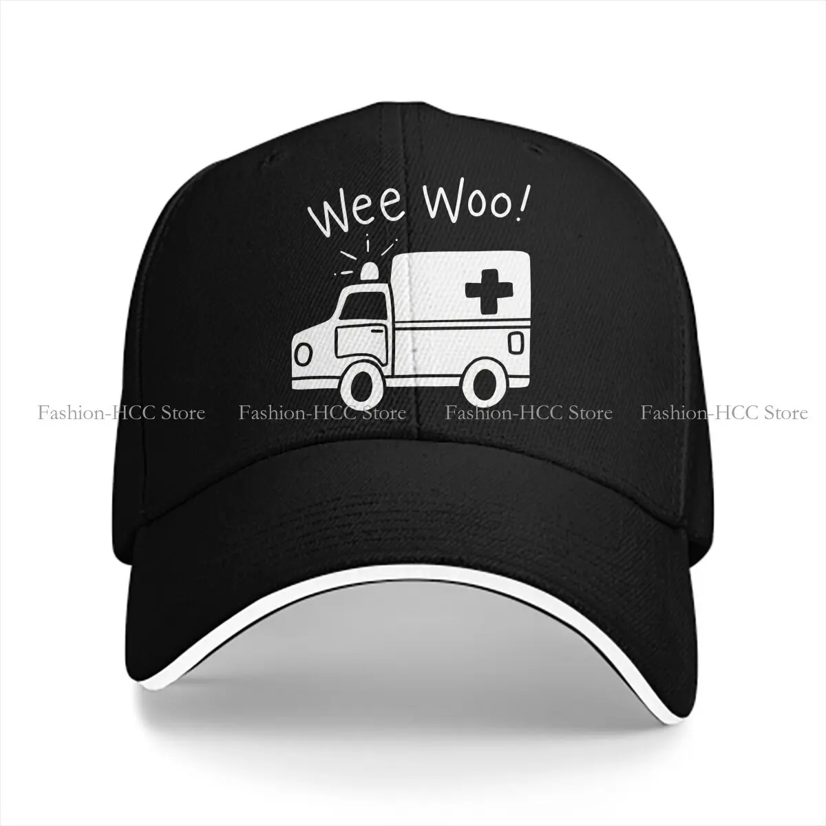 Pure Color Dad Hats Paramedic White Hat Sun Visor Baseball Caps Ambulance Ambulances Peaked Cap