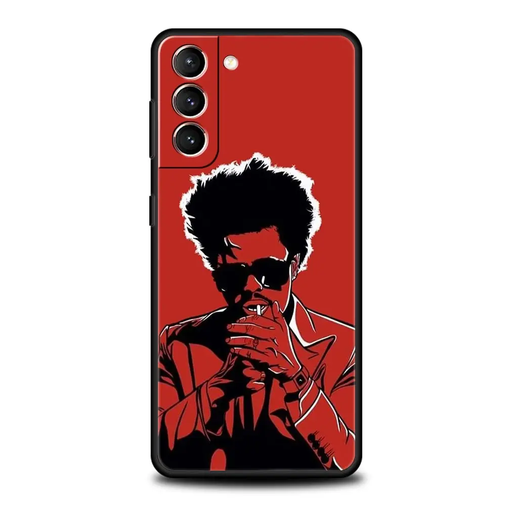 Phone Case For Samsung Galaxy S24 S23 Ultra S22 S21 S20 FE 5G S10 S10E S9 Plus S8 Soft Black Cover The Weeknd Minimalist Poster