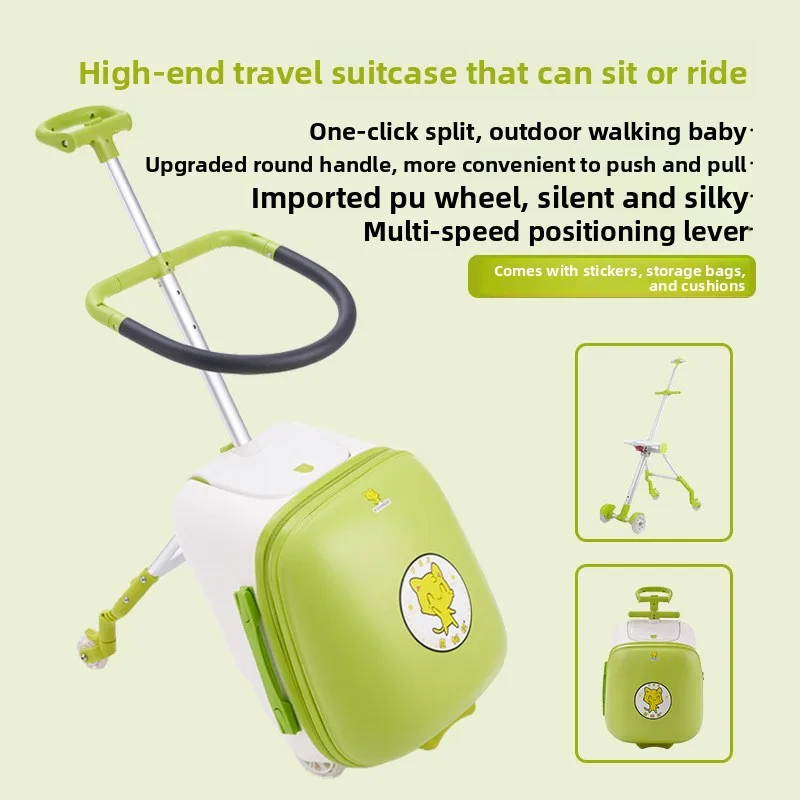 Walizka dziecięca do siedzenia i jazdy Chłopcy i dziewczynki Leniwe chłopcy Artefakt do chodzenia dla niemowląt Można włożyć w walizkę na kółkach dla niemowląt