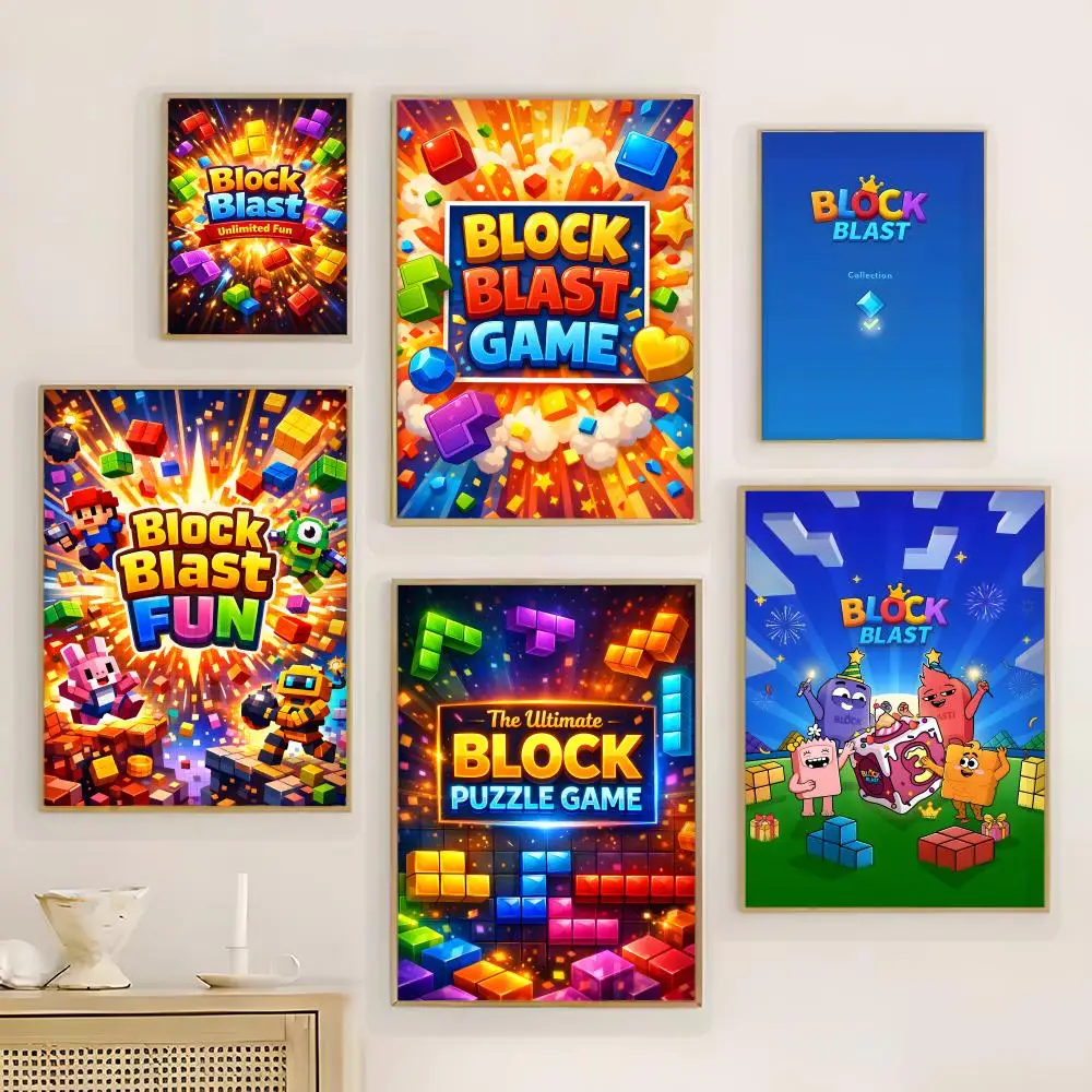 Game B-Block B-Blast Poster Wall Art Print Poster for Living Room Bedroom Home Decor