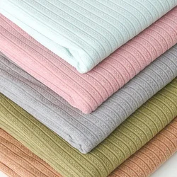 150x50cm Elastic Jacquard Ribbed Knitted Fabric For Women's T-shirt,Skirt,Home Wear, Handmade DIY Sewing Fabric TJ21488