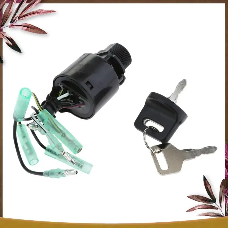 

AB59-Ignition Switch Assembly With Key Replacement 35100-ZV5-013 Black For Honda Outboard