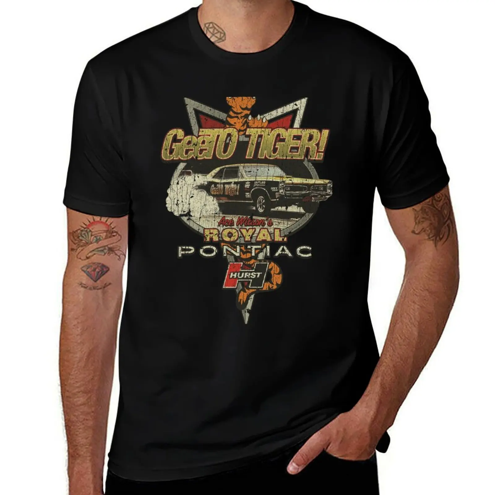 GeeTO TIGER! T-Shirt Fashion Pattern Printed Tee Shirt T-Shirt