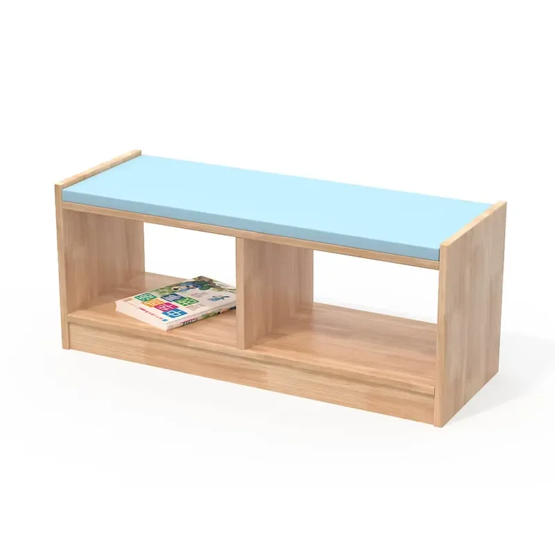 Modern Wooden School Classroom Furniture Set for Children Baby Toy Storage Lockers Kids Study Desk and Chair Educational Room