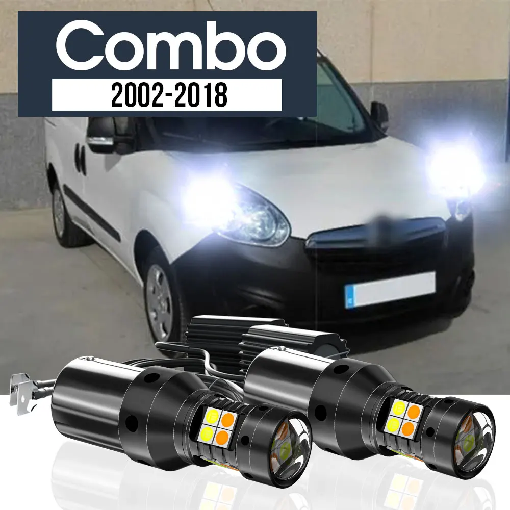 

2x LED Dual Mode Turn Signal+Daytime Running Light Blub DRL Canbus Accessories For Opel Combo 2002-2018 2009 2010 2011 2012 2013