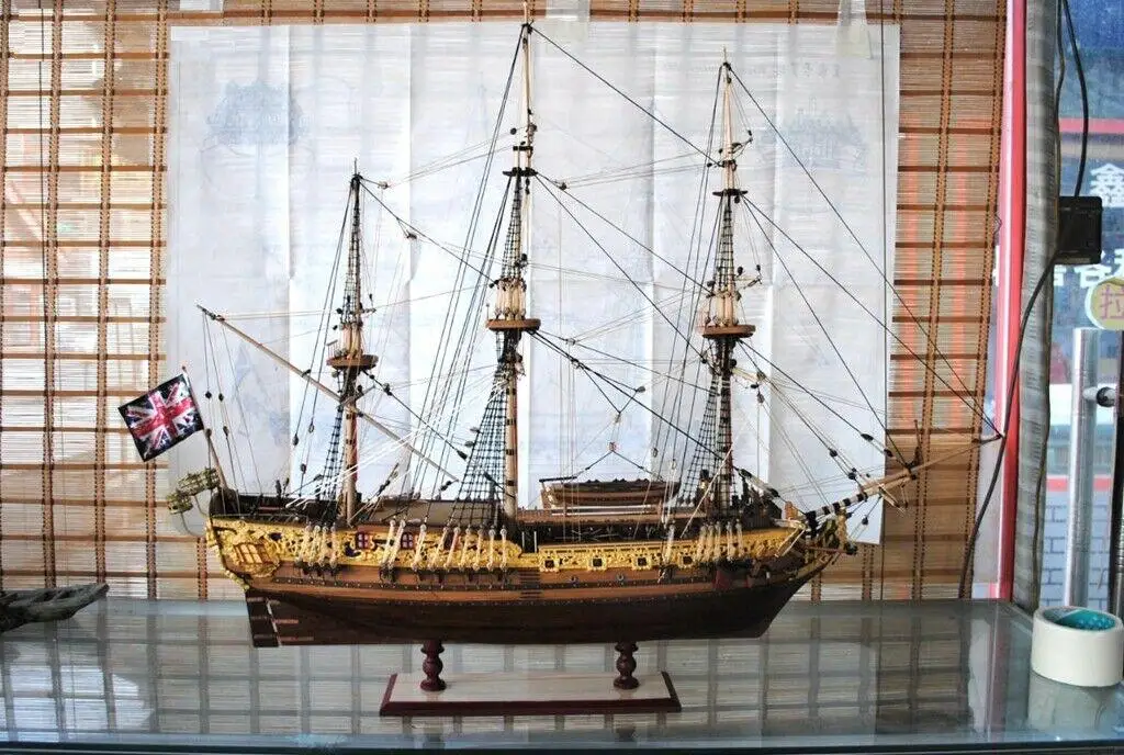 Yuan qing HMS Royal Caroline 1749 Scale 1/50 33\'\' Wooden Ship Model Kits scale