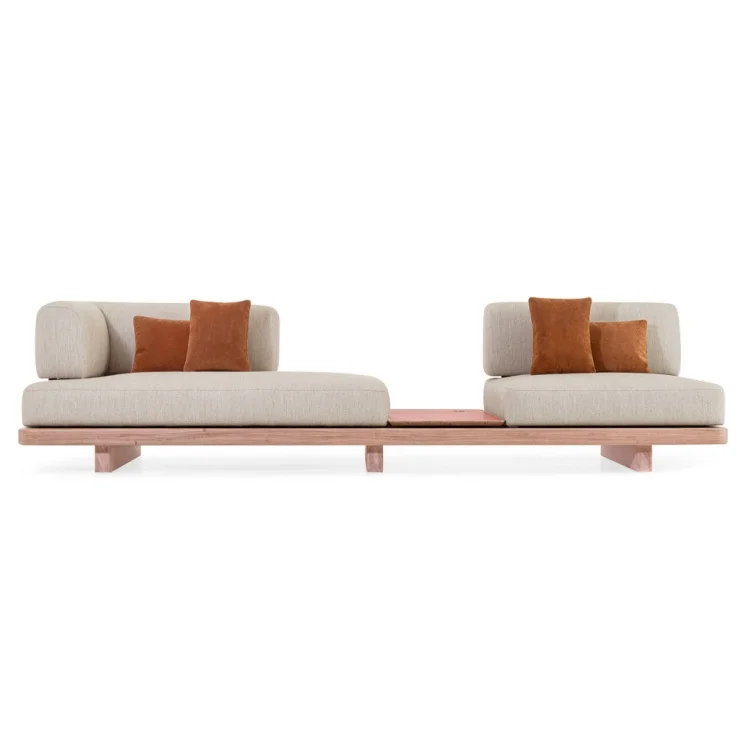 &Luxury Modern Wood Sofa Set Sectional U-shape Eco-Friendly for Living Room Home Villa
