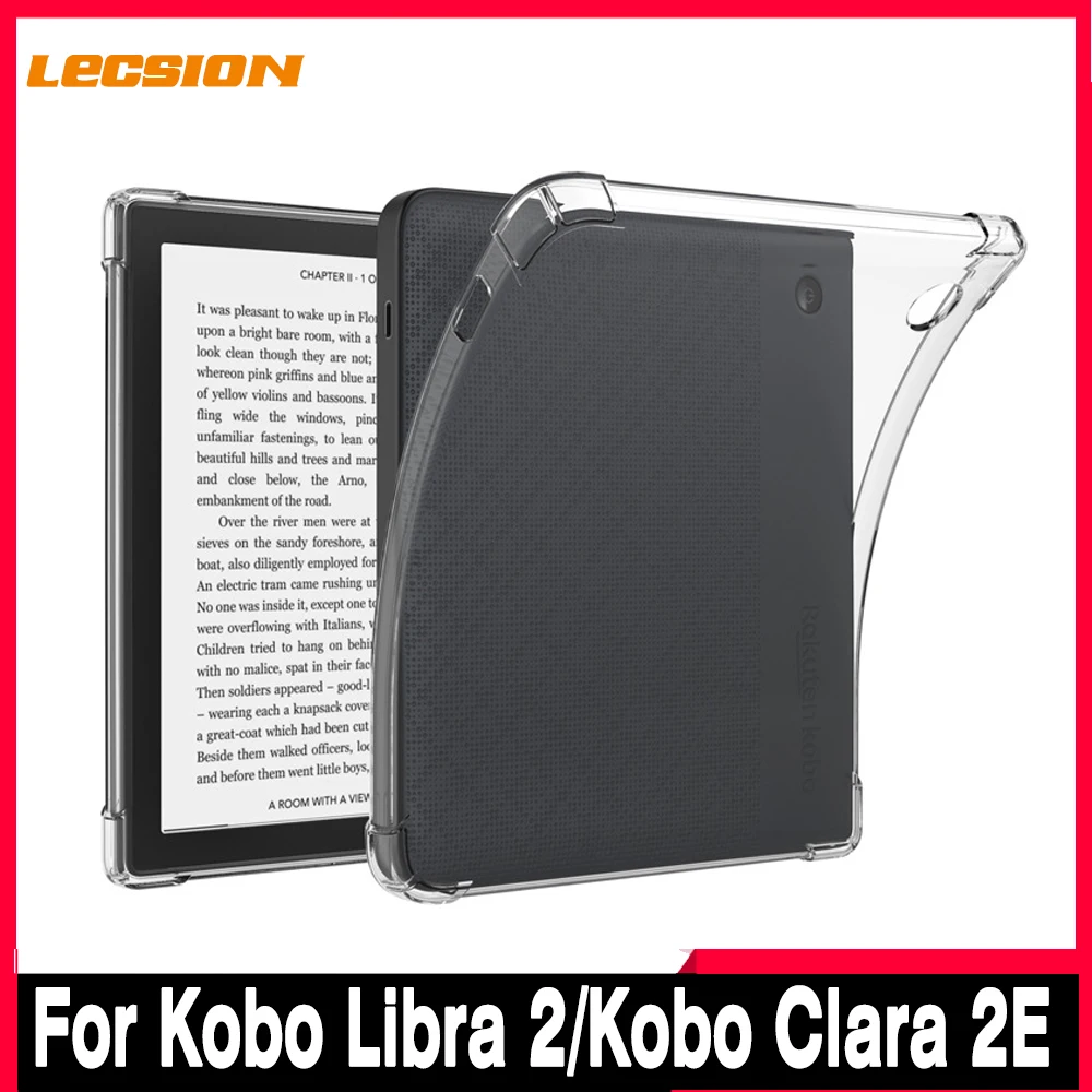 Transparent TPU Soft Back Cover Protective Shell Funda Shockproof E-book Reader Case For Kobo Libra 2/Kobo Clara 2E