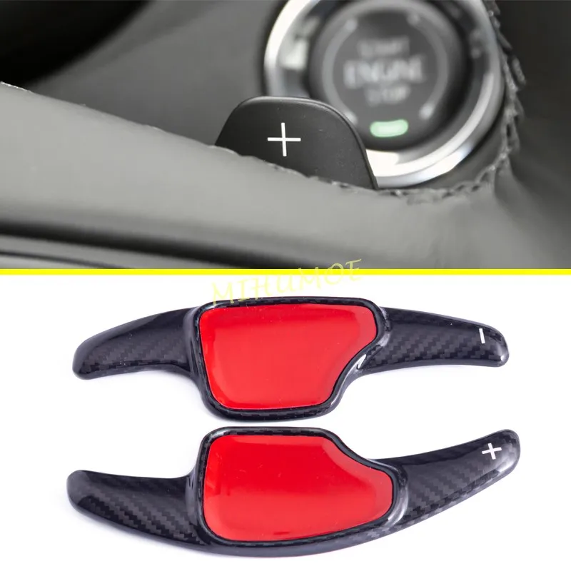 Real Carbon Fibre Steering Wheel Shift Paddles Decoration For 2019-2023 Cadillac XT4 XT6 CT4 CT5 Interior Car Accessories