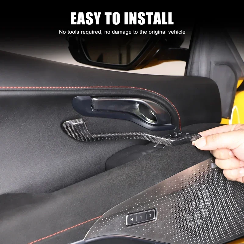 

Для Lotus EMIRA 2021-2023 настоящее углеродное волокно, внутренняя ручка автомобиля, декоративная крышка, аксессуары для салона автомобиля