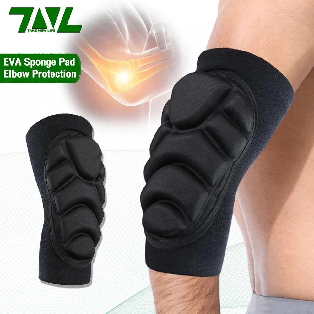 Elbow Pads Elbow Protector with Sponge Support Compression Elbow Braces for Basketball Volleyball Tennis【1PC】