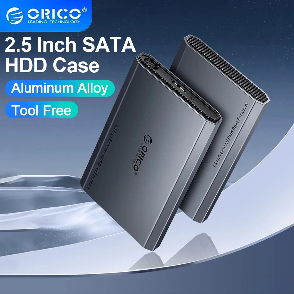 ORICO 2.5 inch Type-C External HDD SSD Case 5Gbps Hard Drive Enclosure Aluminum Alloy & ABS Heat Dissipation Design for Macbook