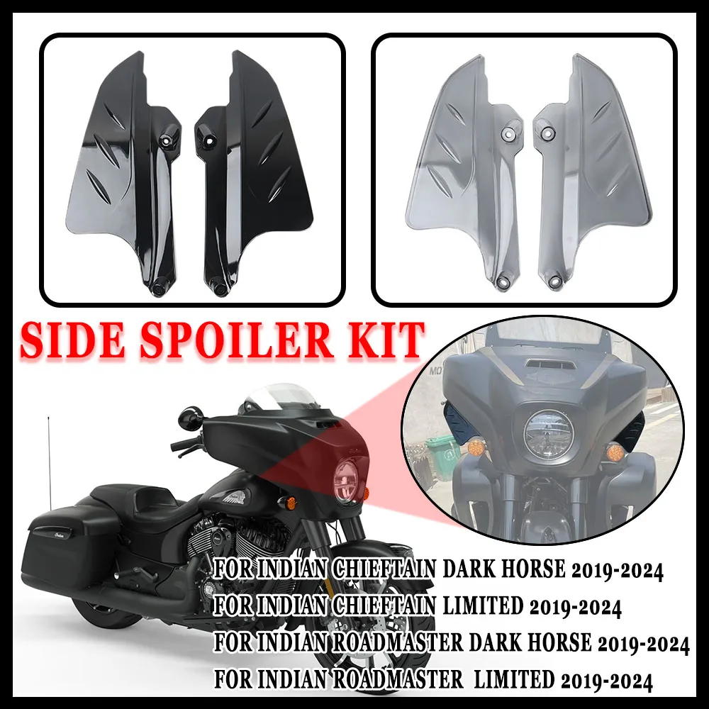 

For Indian Roadmaster Fairing Deflector Set Dark Horse Limited 2019-2024 Black Smoke Gray Side Spoiler Kits Motorcycle Accessory