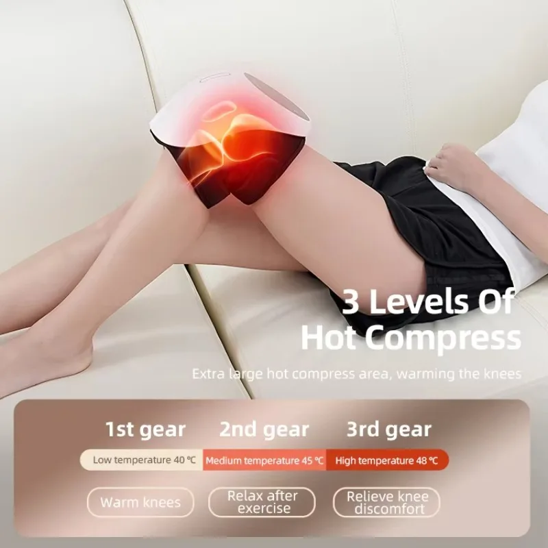 Muscle Relax Circulation Knee Massage Machine Recharge Electric Heating Vibration Ankle Massager