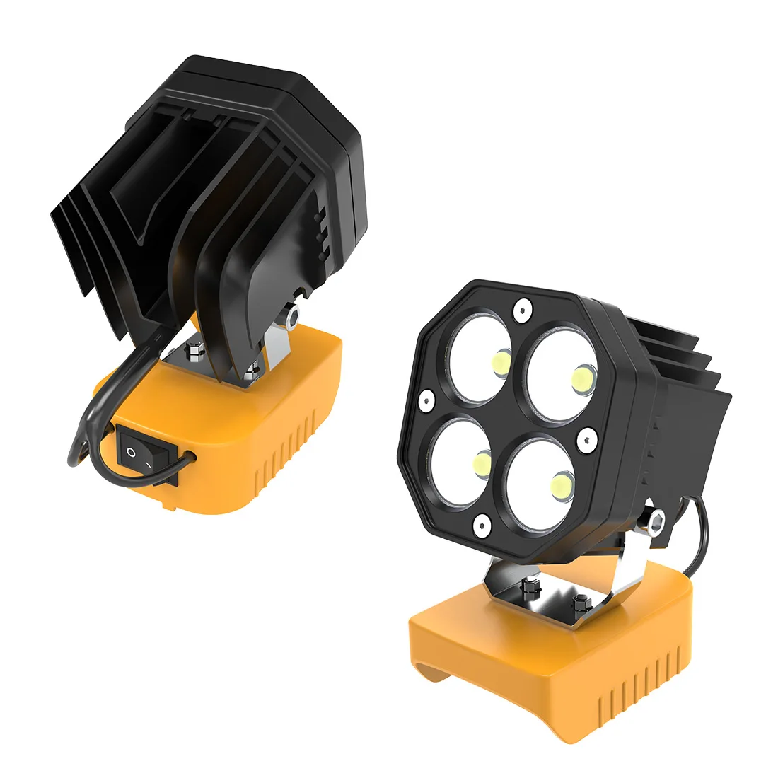 Cordless LED Work Light with 6000LM Brightness Compatible with For Dewalt 20V Battery for Garage and Construction Use