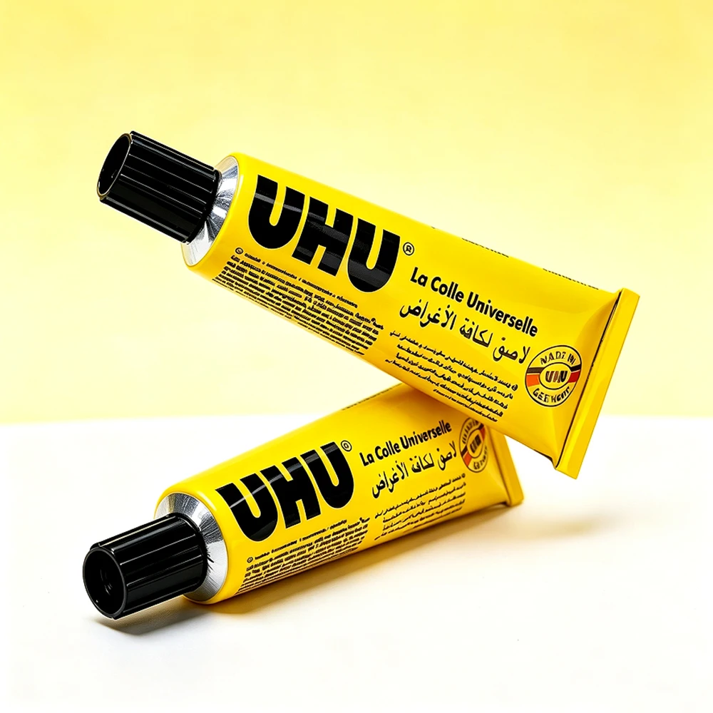 35ml UHU All Purpose Adhesive Glue - Extra Strong Clear DIY Craft Glue for Handmade Models Fabric Leather
