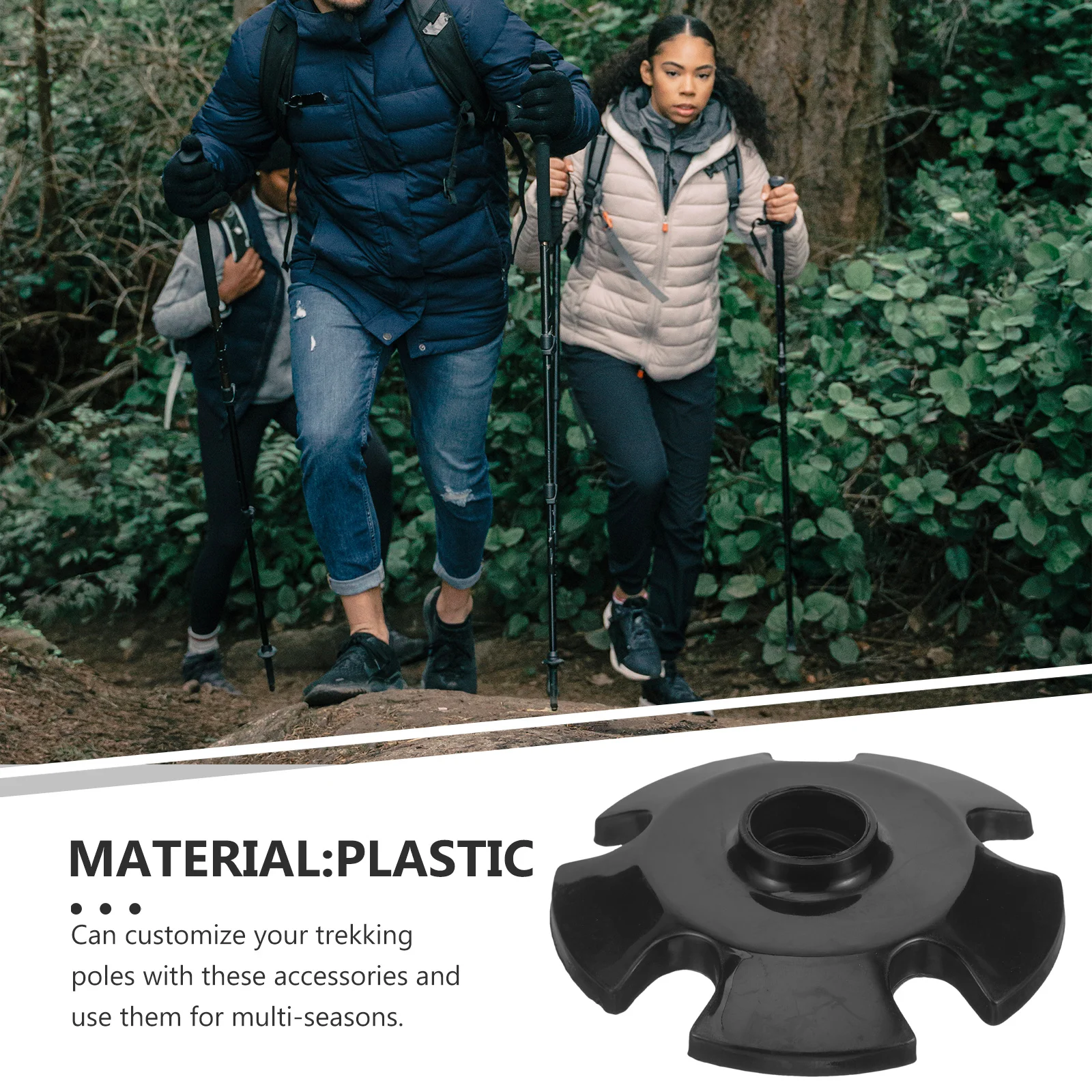 البلاستيك الرحلات القطب تلميح وسادة مانع الطين لعصي المشي أقطاب المشي لمسافات طويلة تسلق والعتاد سهلة التركيب لا أدوات المطلوبة #3