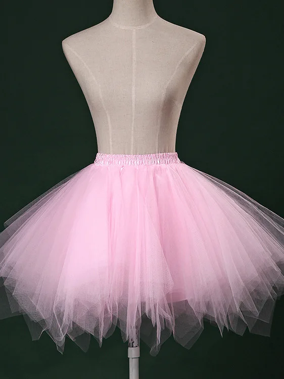 

Women's Me Puffy Skirt High Waist Supportive Ball Gown Skirt for Ladies Summer ort Pure Color Faion Versatile