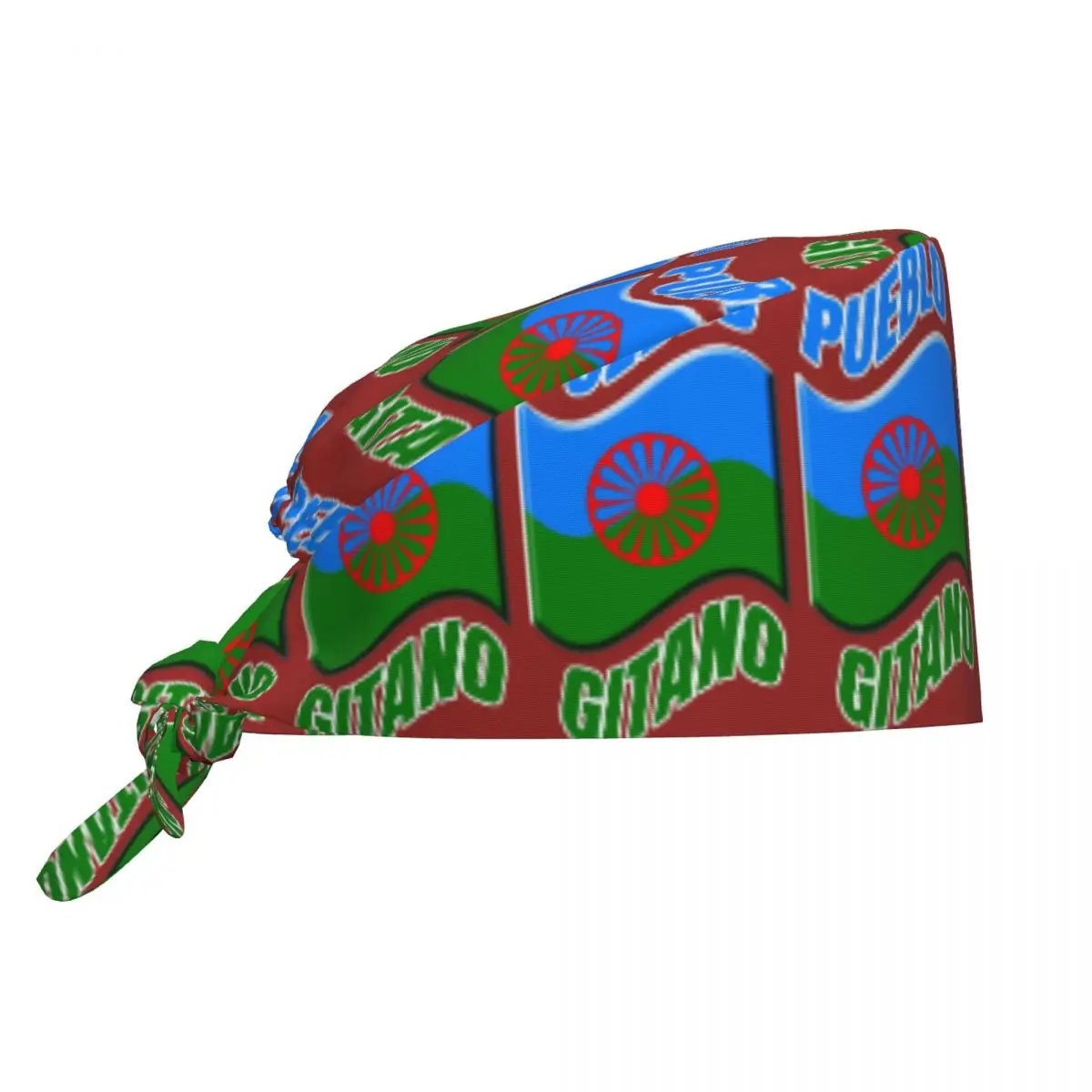 Gypsy Flag Romani People Scrub Hat Doctor Working Surgical Cap Unisex Adjustable Nursing Caps for Dentist