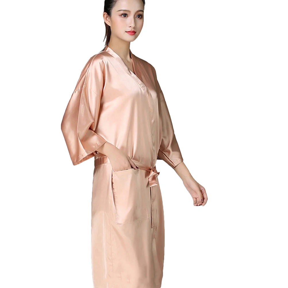 

Gold Hairdressing Cape Hairdresser Gown Apron Aprons for Women Kimono Stylists Barber Smock Miss