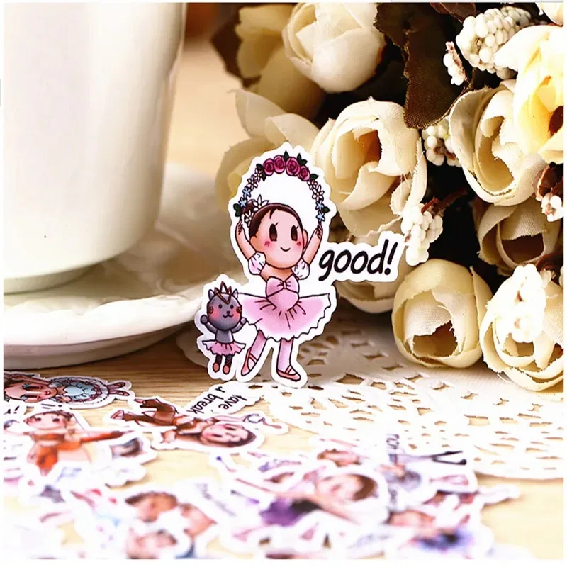 40pcs Creative Cute Self-made Ballet Girl 2 Scrapbooking Stickers /decorative Sticker /DIY Caft Photo Albums/LINE Express Stick