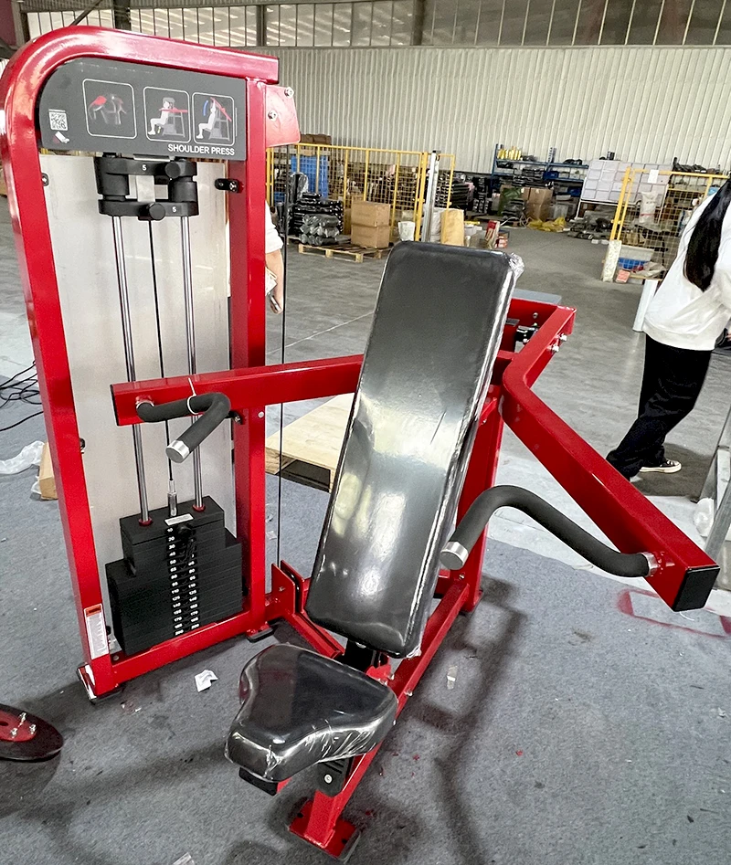 

Commercial Strength Training Machine Pin Loaded Selection Gym Seated Shoulder Press Machine