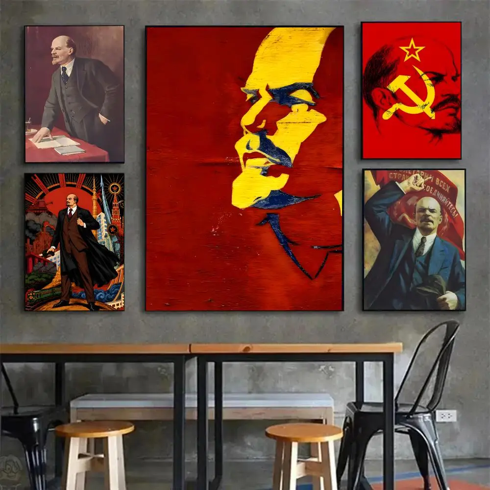 revolutionary leader V-Vladimir Ilyich Lenin Poster Painting Wall Art Mural for Living Room Home Decor and Gifts