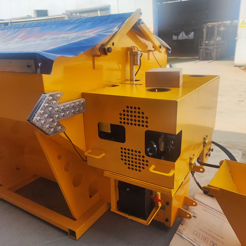 Road Deicing Salt Spreader Truck Electric Tailgate Spreader For Ice Melt Salt And Sand Application