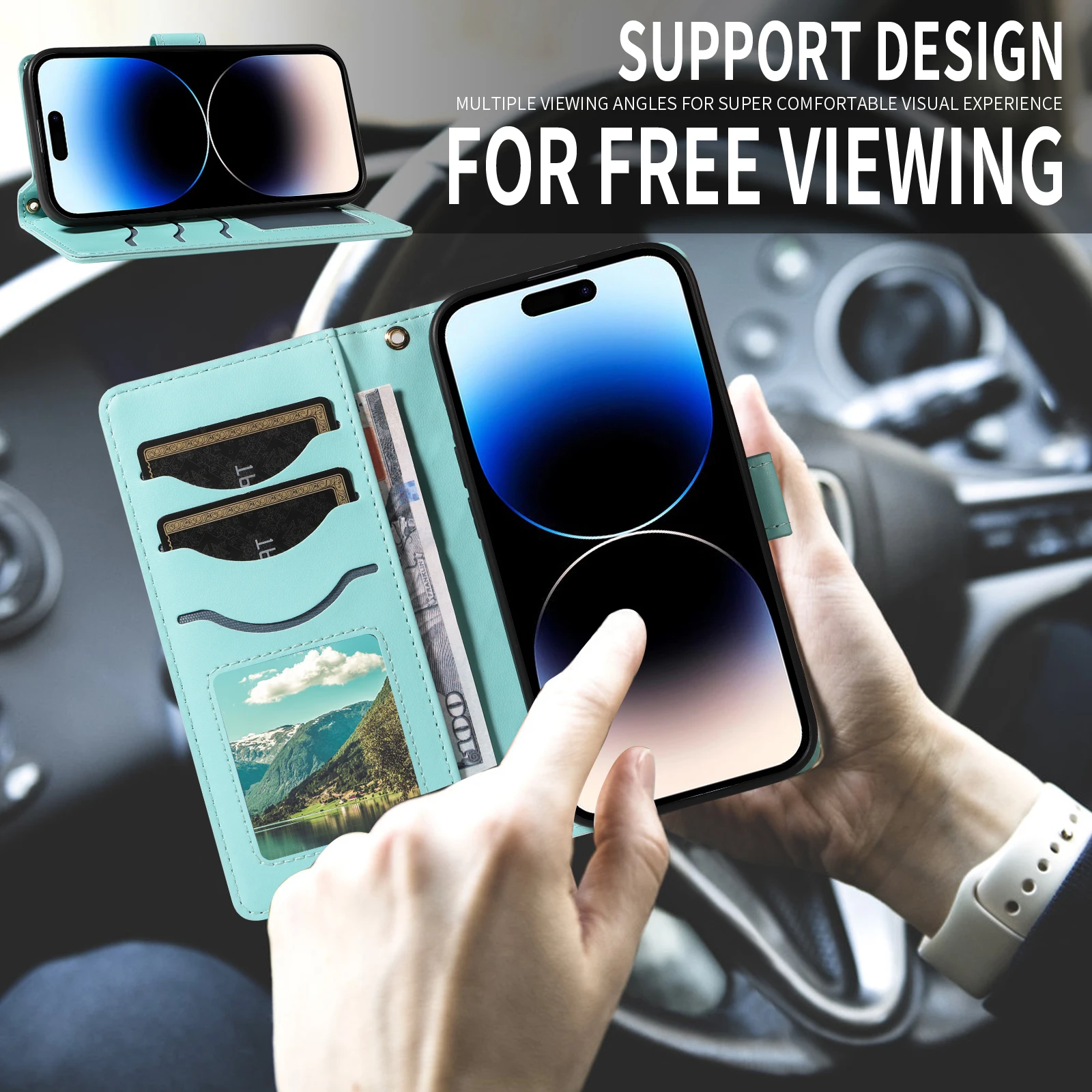 Brieftaschenhülle für Samsung Galaxy A73 A71 A70 A57 A56 A55 A54 A53 A52 A51 A50 A40 A37 A36 A35 A34 A33 A32 A30 A26 A25 A24 A23 A21S – Detail 6