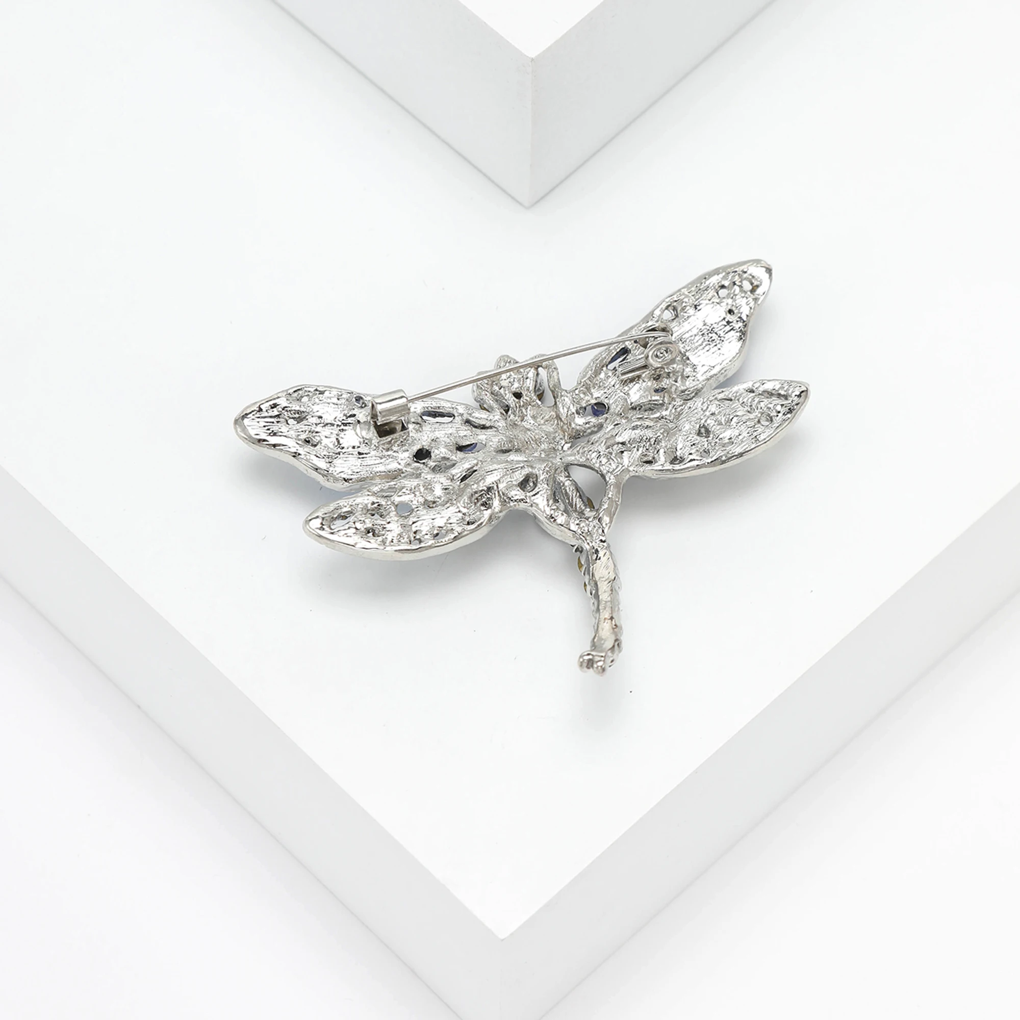 Rhinestone Dragonfly Brooches for Women Unisex Crystal Glass Insect Pins Banquet Party Backpack Gifts Jewelry Accessories image 3