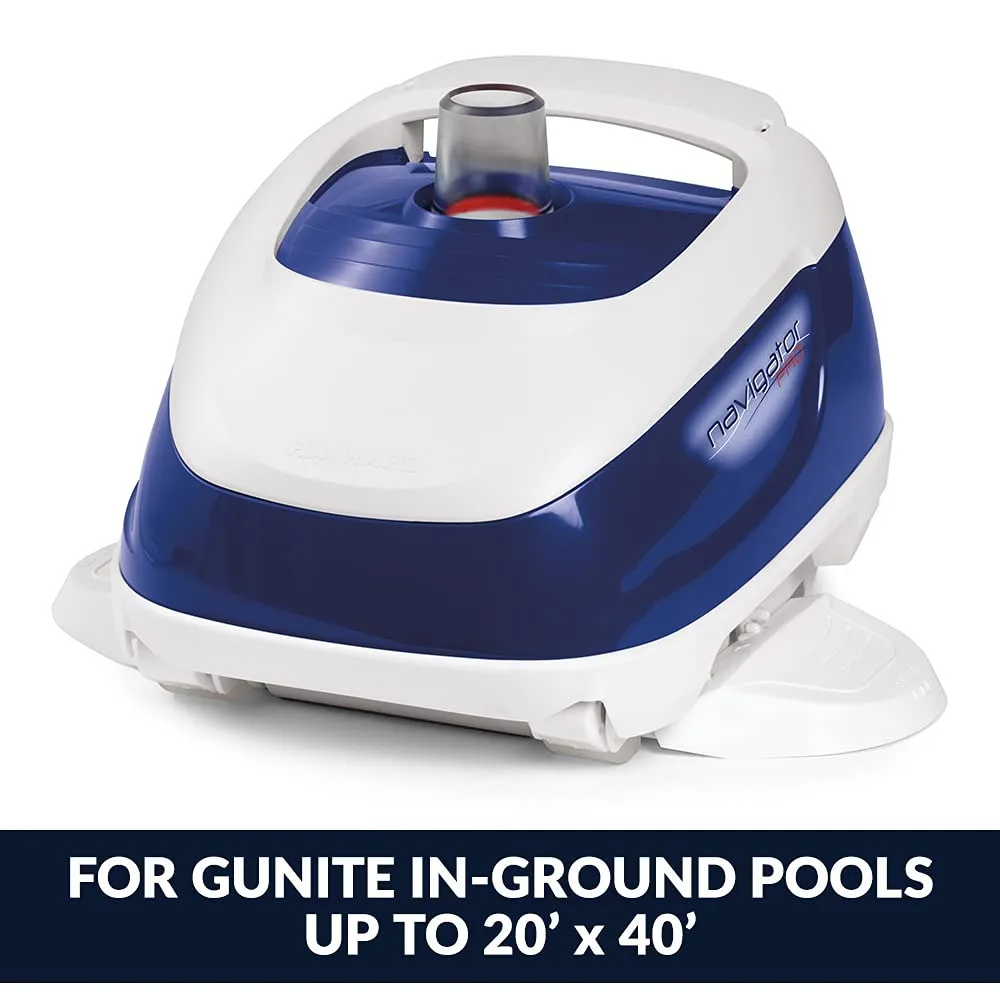 Pool Cleaner for In-Ground Gunite Pools up to 20 x 40 ft. (Automatic Pool Vacuum), White Blue