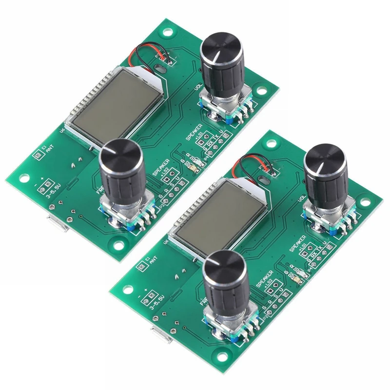 New 2X FM Radio Receiver Module 87-108Mhz Frequency Modulation Stereo Receiving Board With LCD Digital Display 3-5V DSP PLL