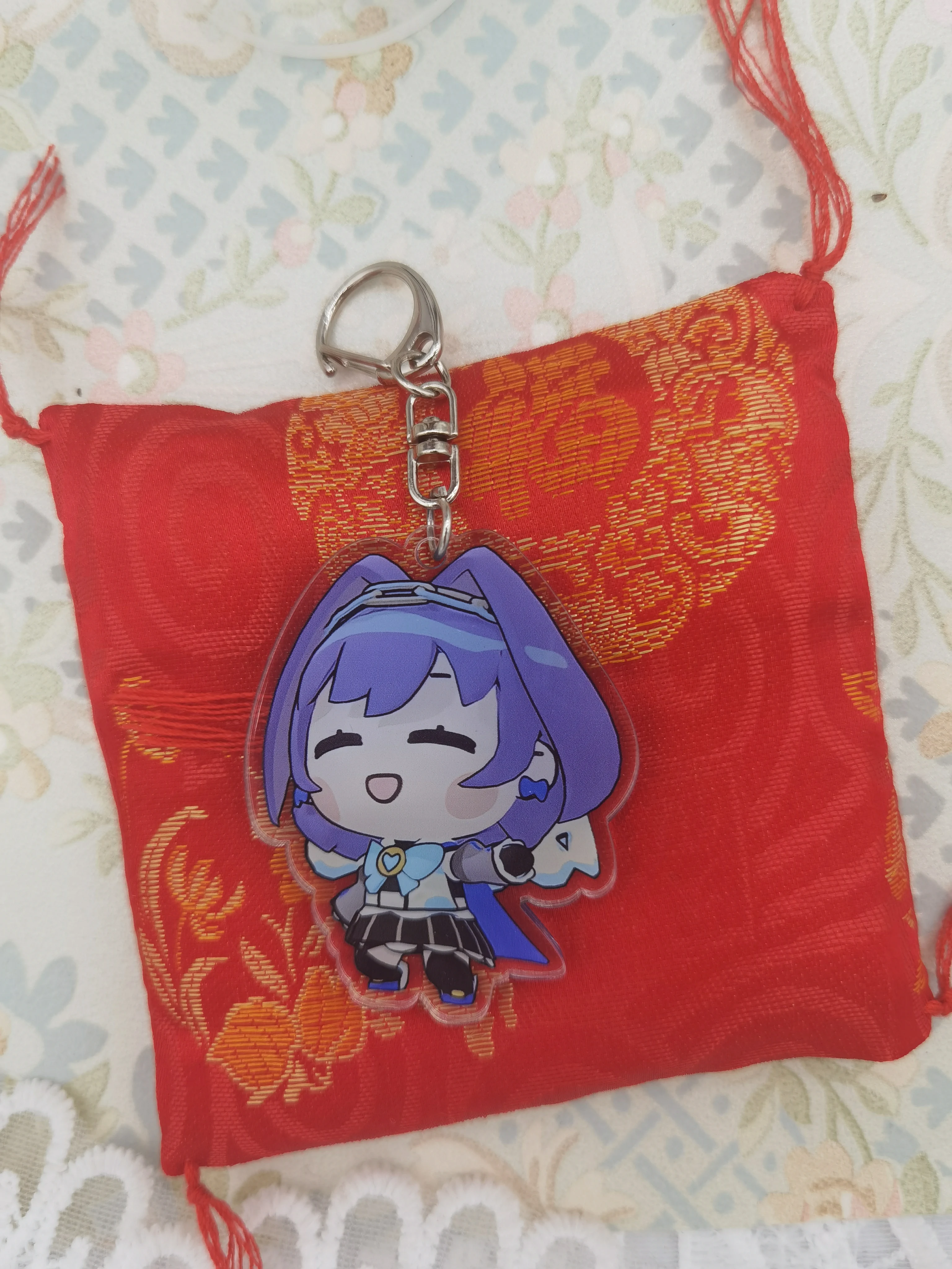 Hololive English VSinger Vtuber Youtuber Hakos Baelz Ouro Kronii Ceres Fauna Acrylic Figure Keychain Bags Pendant Anime Gift