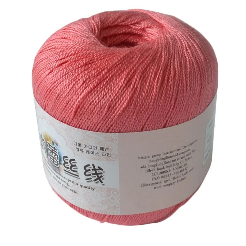 50g /roll 0.8mm Pearl Lace Thread Pure Cotton Crochet Summer Handmade DIY Thread Knitted Machine Woven Sewing Accessories Wool