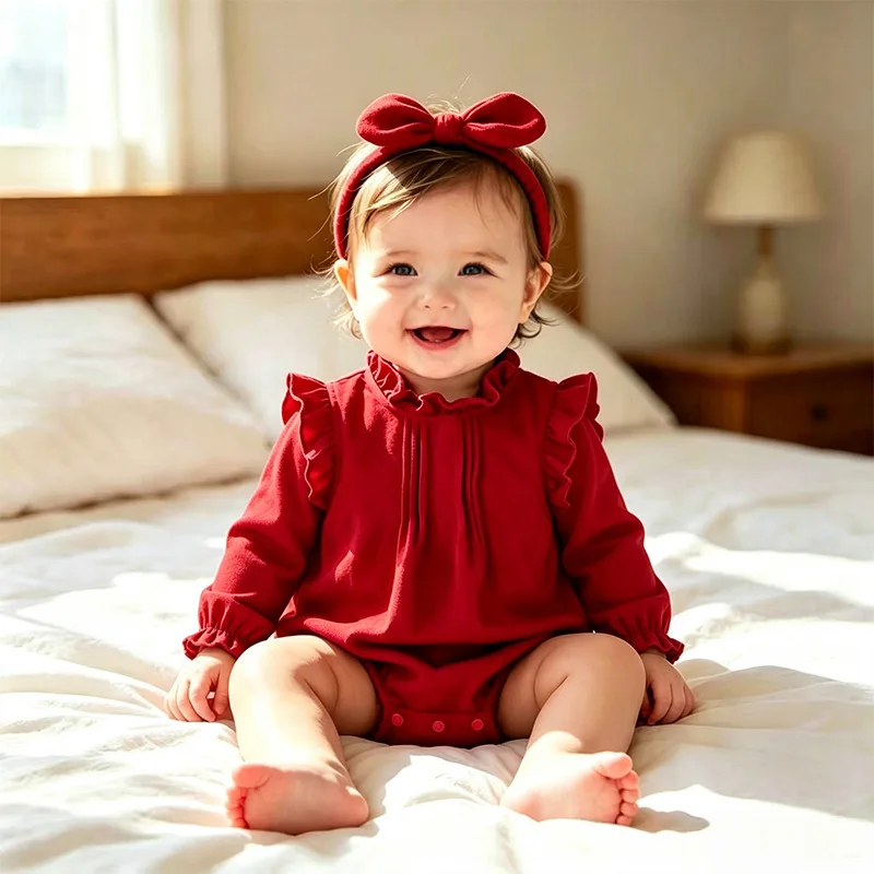 0-24M Cotton Baby Girl Princess Romper Newborn Kid Autumn Winter Clothes Long Sleeve Bodysuit Cute Sweet Outfit