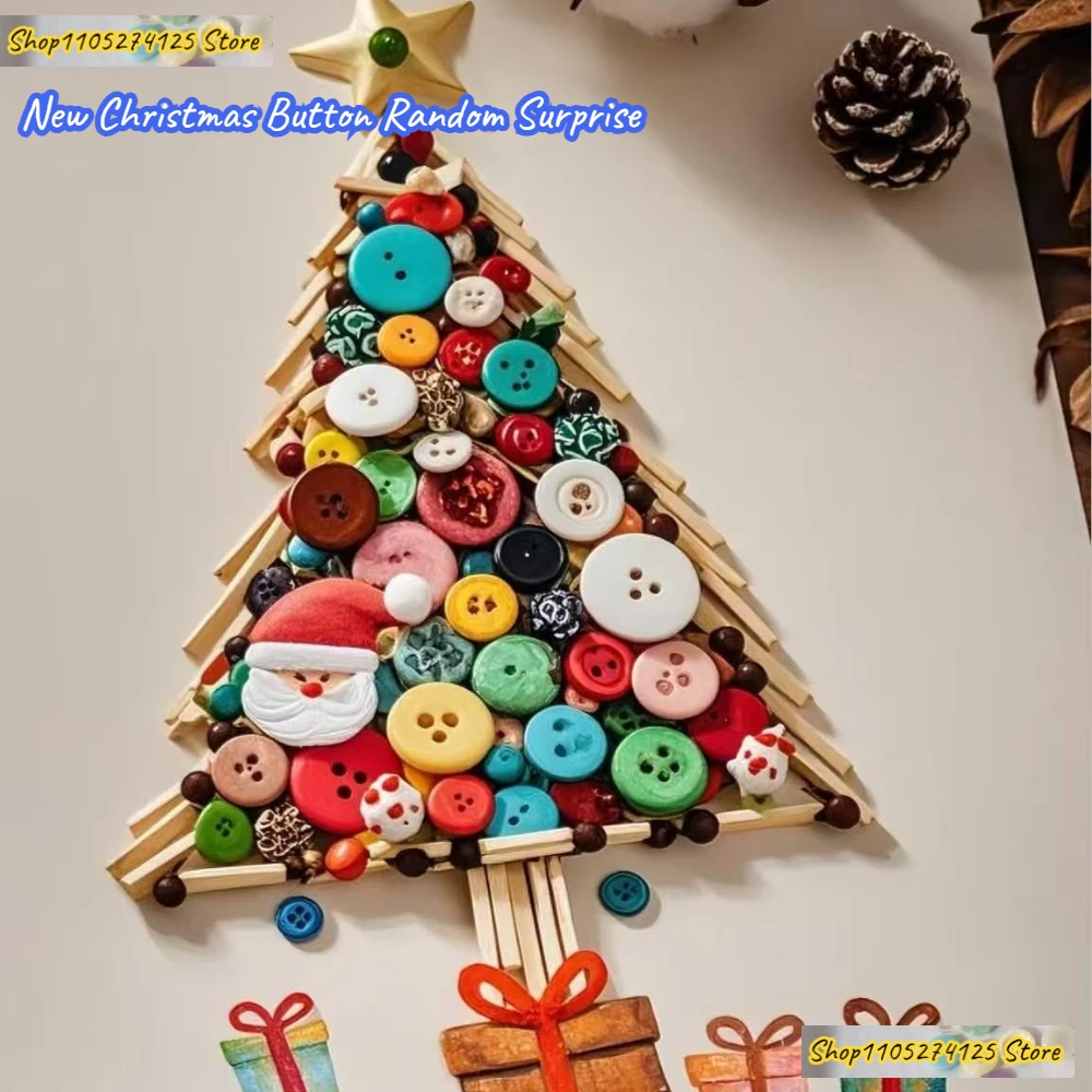 

20Pcs New Christmas Handmade Resin Round 2/4-hole Button For Sewing Clothes Accessories Crafts Scrapbooking DIY Apparel Supplie