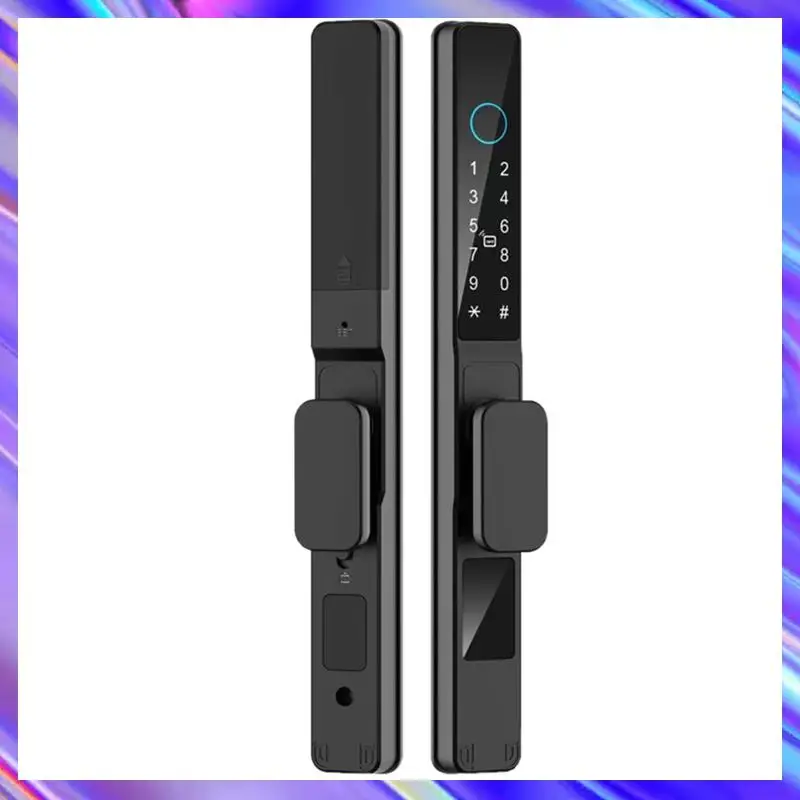 

A24U Tuya Wifi App Waterproof Smart Aluminum Door Lock Double Hook Mortise Fingerprint Password Sliding Door Lock