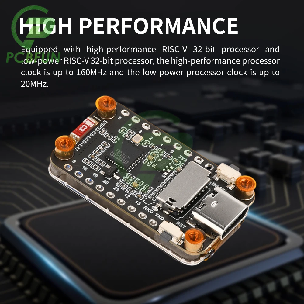 Esp32-C6 1.47-Inch Lcd Screen Development Board Wifi 6 Bluetooth 5 Onboard Rgb Color Led Type-C Interface