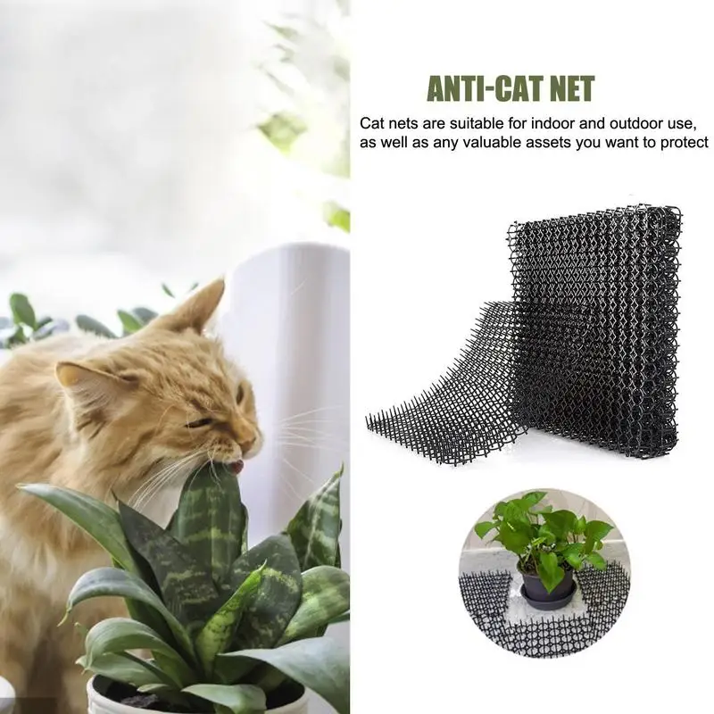 Cat Scat Mat 12Pcs Cat Scat Mat With Spikes Outdoor Outdoor Garden Fence Animal Barrier Cat Repellents Indoor Furniture Cat Scat