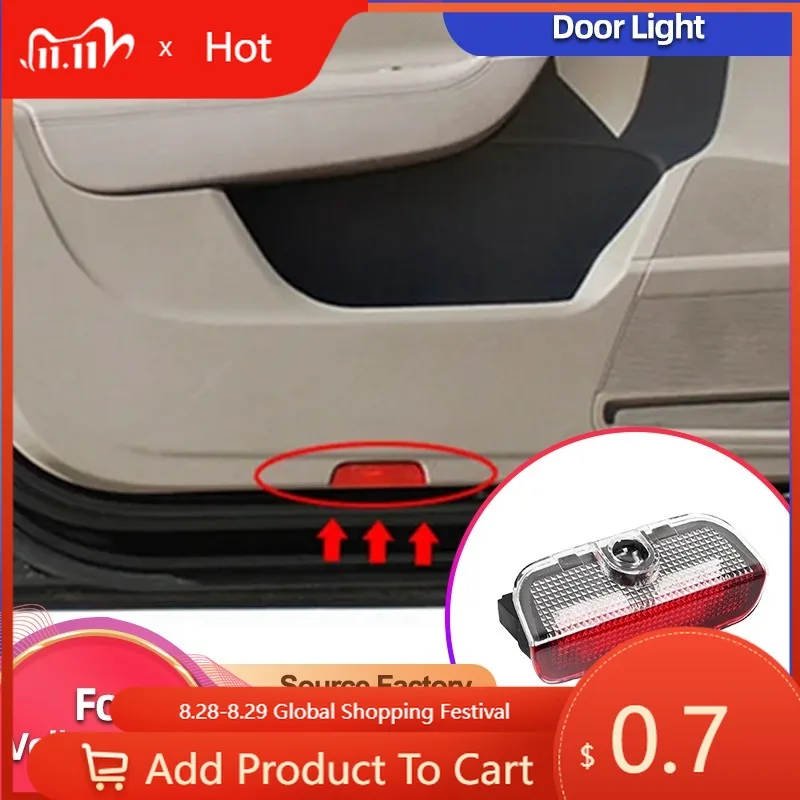 

Держатели для горячих чашек 2026 для VW Volkswagen, светодиодный автомобильный дверной проектор, призрачная тень, приветственный свет, аксессуары для VW Tiguan MK1 MK2 Sciro