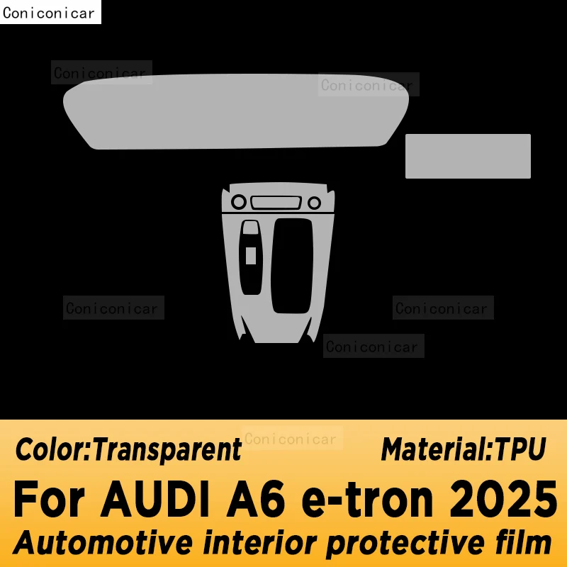 

For AUDI A6 e-tron 2025 Panel Navigation Screen Automotive Interior TPU Protective Film Cover Anti-Scratch Sticker