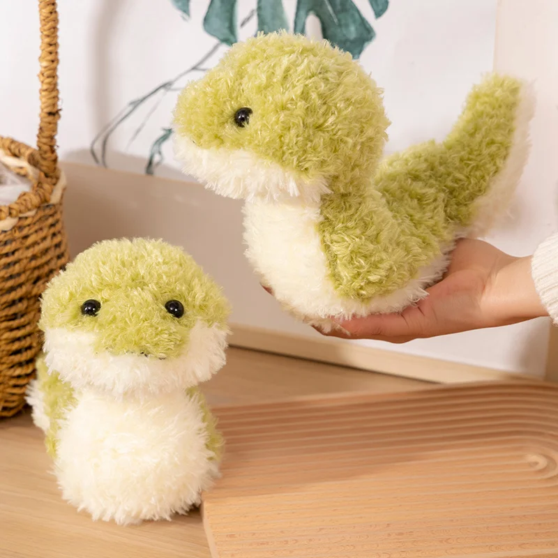 Swag Huge Green Python Snake Plush Toy  Cute Light Green Snakes Hug Pillow for Children Boys Birthday Gift