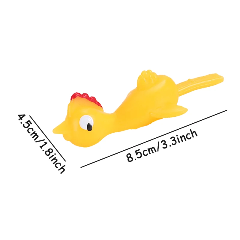 10PCS Catapult Launch Turkey Fun and Tricky Slingshot Chick Practice Chicken Elastic Flying Finger Birds Sticky DecompressionToy