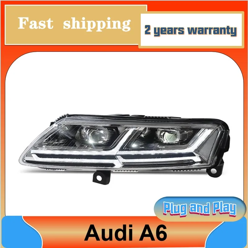 

Car Styling for Audi A6 Headlight 2005-2011 A6 Head Light C5 C6 DRL Turn Signal Low High Beam Projector Lens