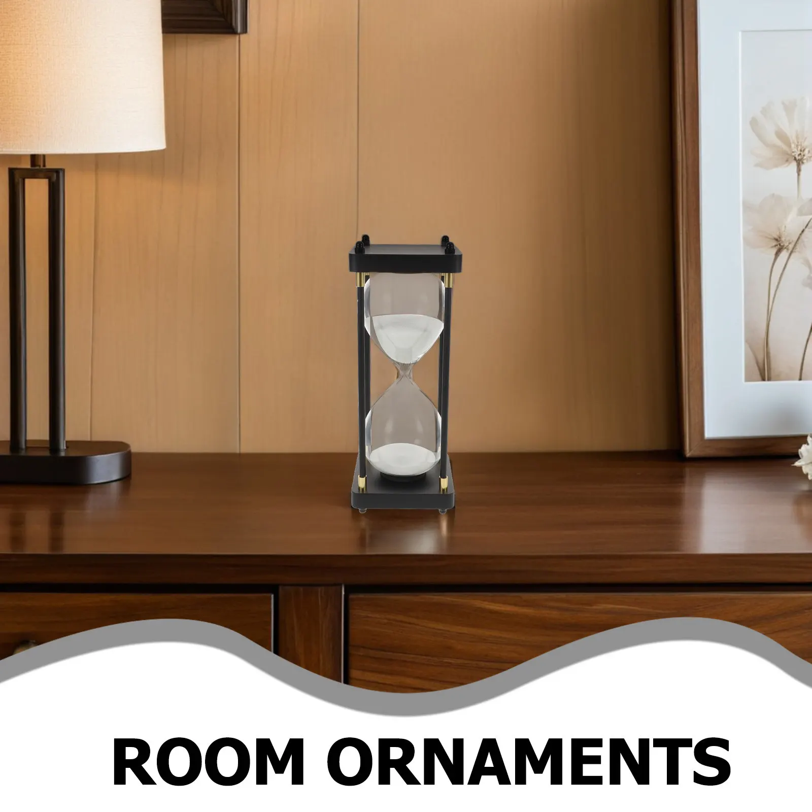 60-Minute Sand Hourglass Timer Glass Desk Timer for Focus Relaxation Reading Meditation Decorative Hourglass Ornament Modern