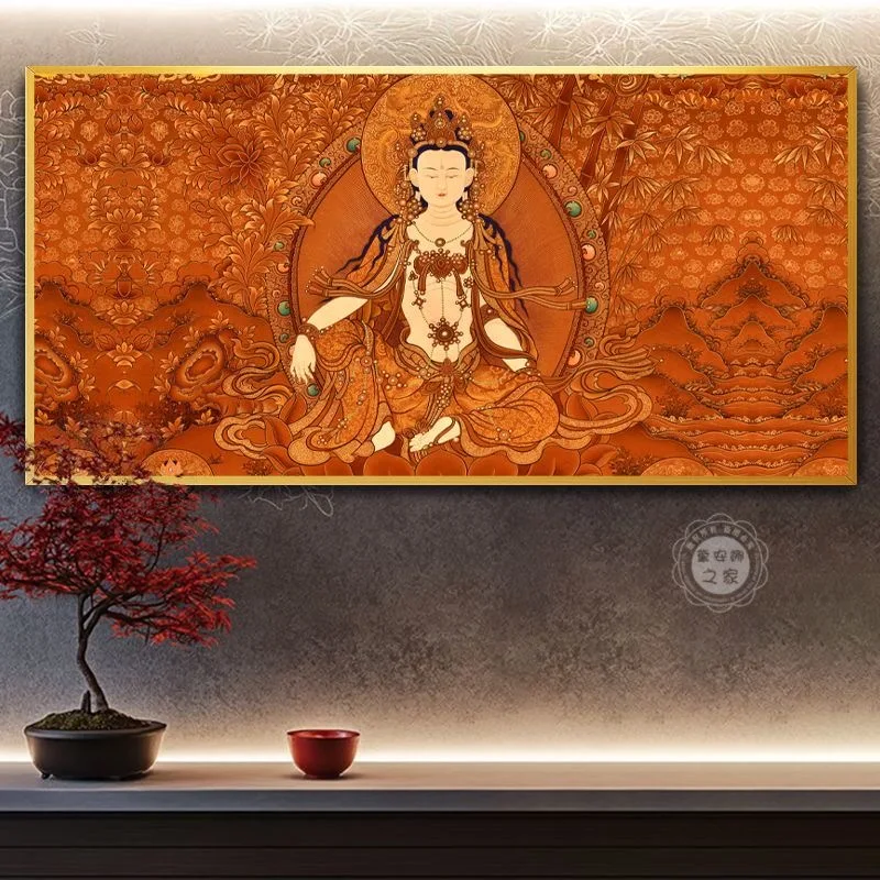 

100cm Western Religious Cross Stitch Embroidery Kit Buddha Mahasthamaprapta Pattern Printed Painting Decor Needlework for Adults