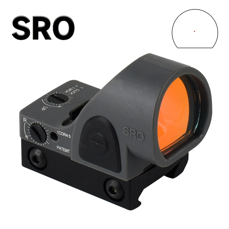 Red Dot Sight Scope SRO Hunting Optics Tactical Reflection Pistol Compound Telescope Rail Mount Weapons Riflescope