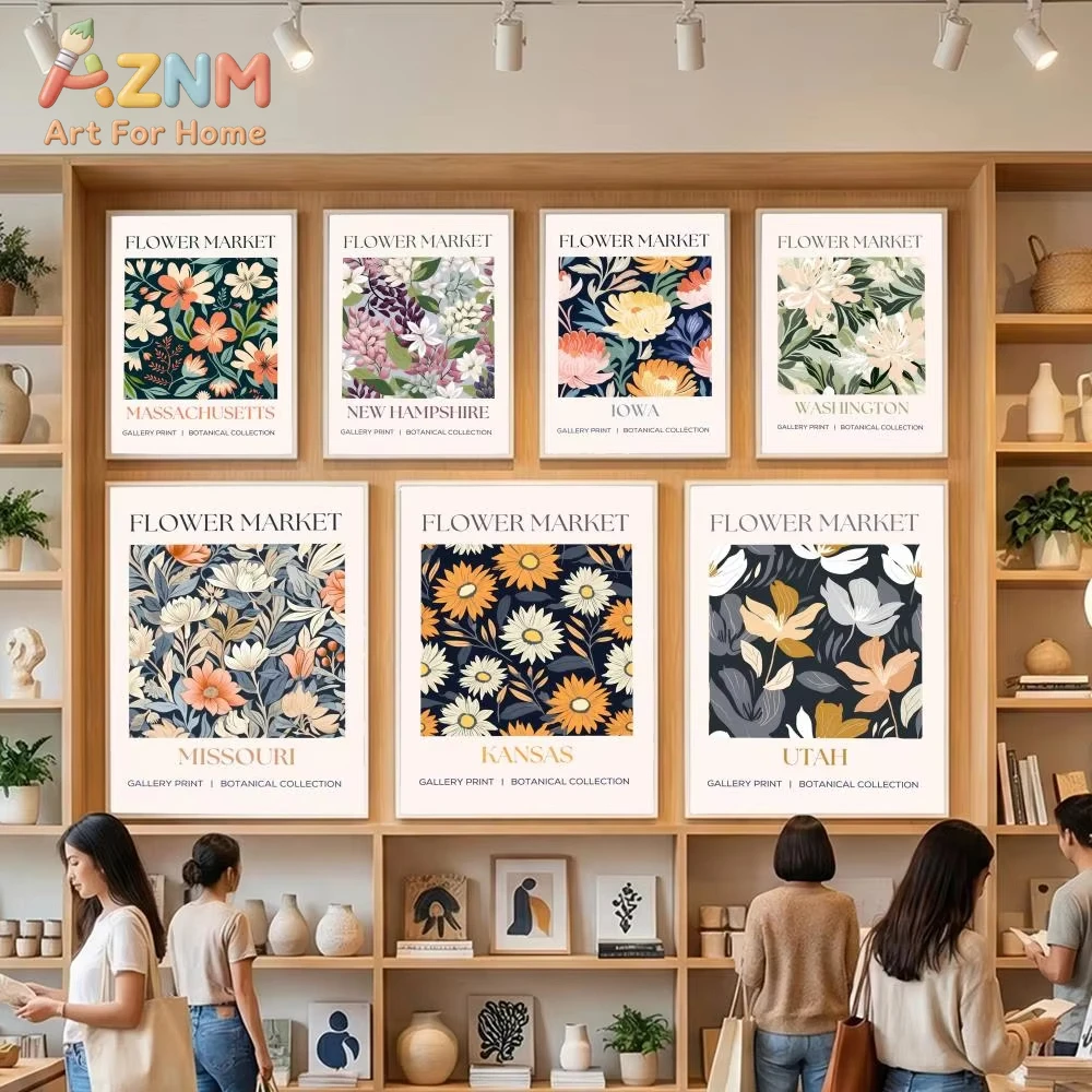 

1 шт. Постер с цветочным мотивом для декора стен, украшение для дома и комнаты