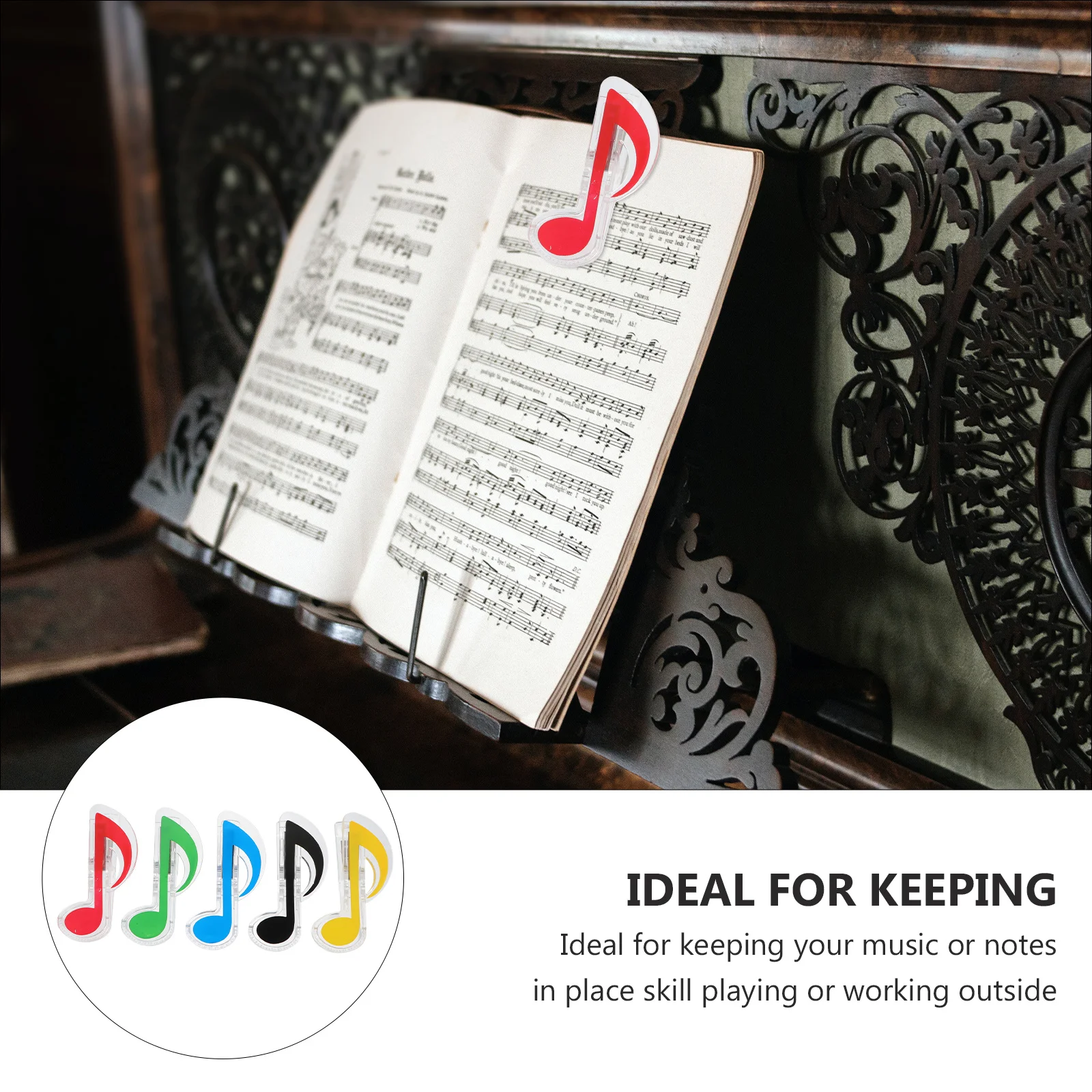 

10pcs Piano Music Clips Plastic Strong Book Page Holder For Sheet Music Notes Stationery Accessories Clamp Random Color